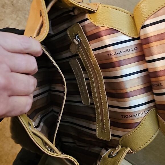 Backpack Bag By Tignanello Leather Tan main image 5